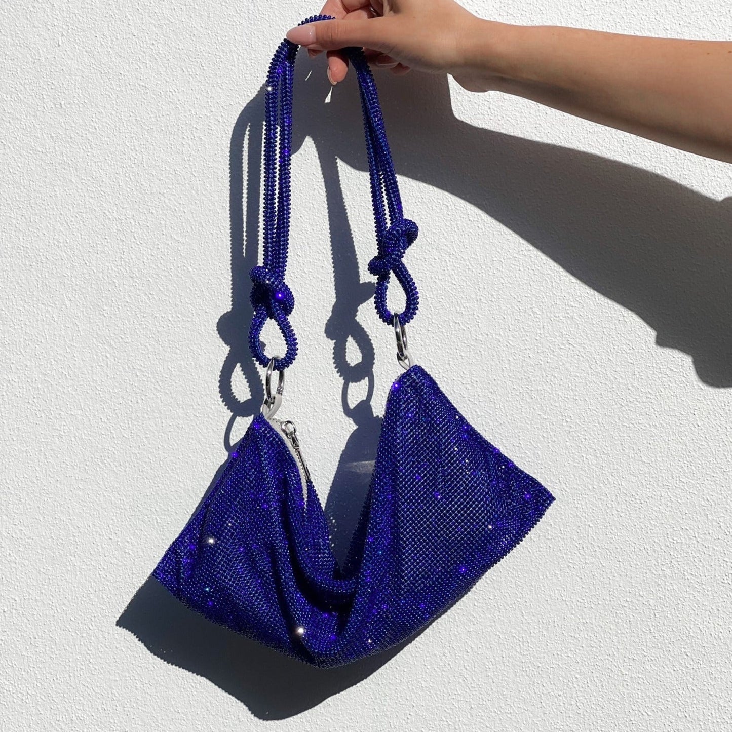 Luxe Schouder tas met Ketting Sluiting Glanzend Leer