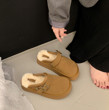 Dames Pantoffels Suède Warm en Comfortabel voor Winter