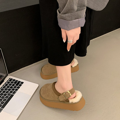 Dames Pantoffels Suède Warm en Comfortabel voor Winter