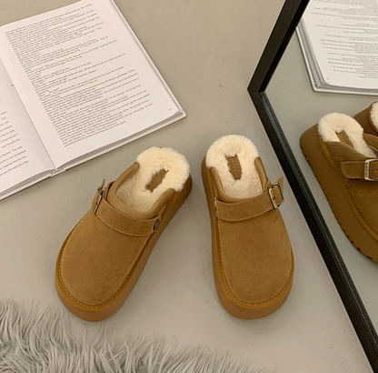 Dames Pantoffels Suède Warm en Comfortabel voor Winter