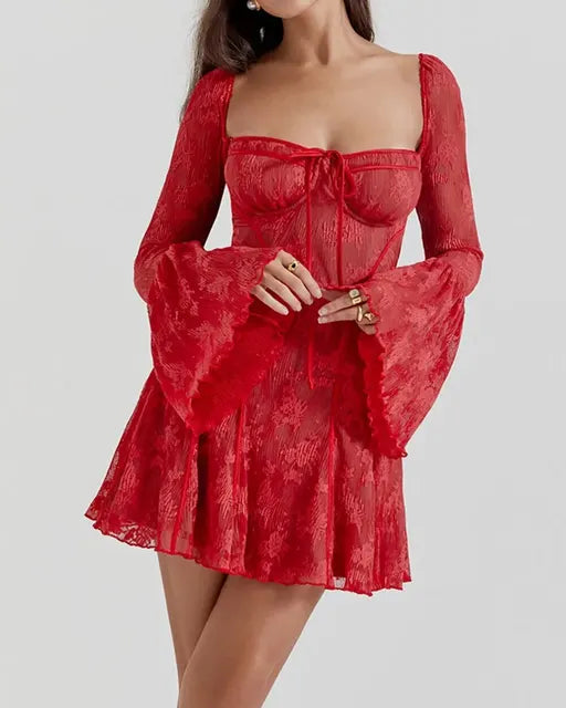 Vrouwelijke Jurk Sophie Stijl Elegant Kort Model