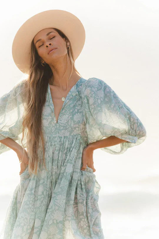 Vrouwelijke Zomerjurk met Halve Mouwen Casual Jurk
