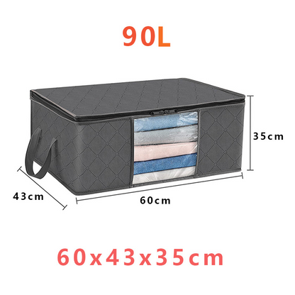 Opbergbox Met Venster Opvouwbaar 35-90L Kleding Opbergdoos Met Rits