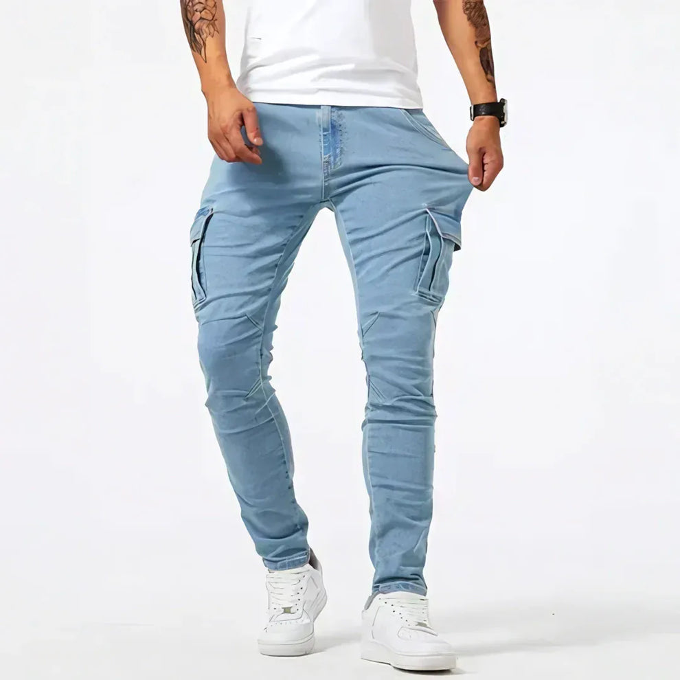 Heren Cargo Jeans Comfortabele Pasvorm Modern