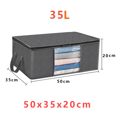 Opbergbox Met Venster Opvouwbaar 35-90L Kleding Opbergdoos Met Rits