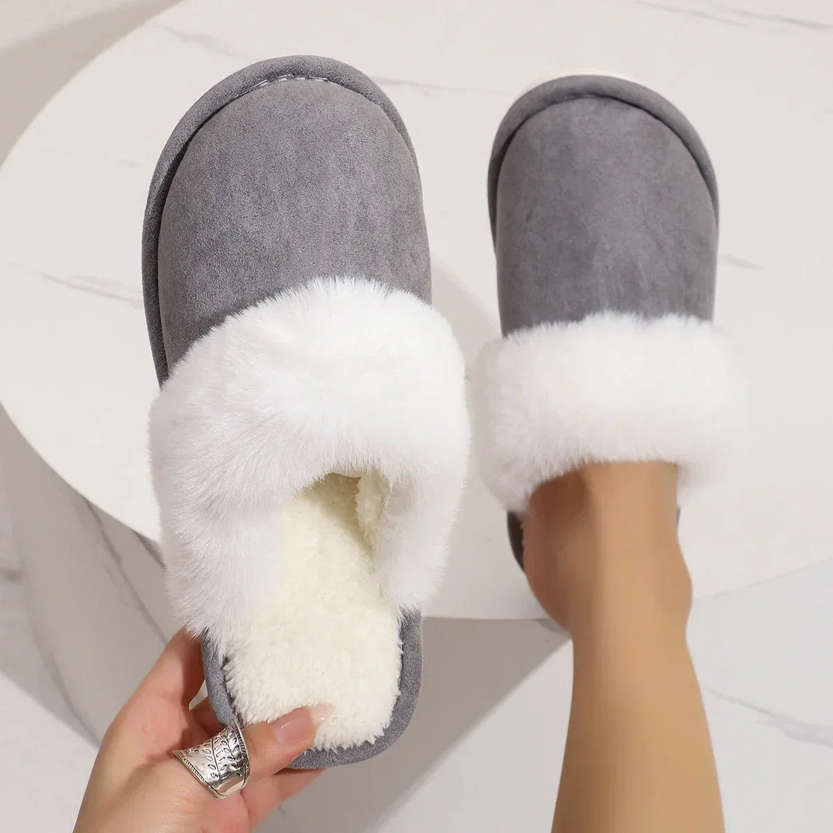 Volwassenen Pluche Pantoffels Zacht Warm Comfortabel