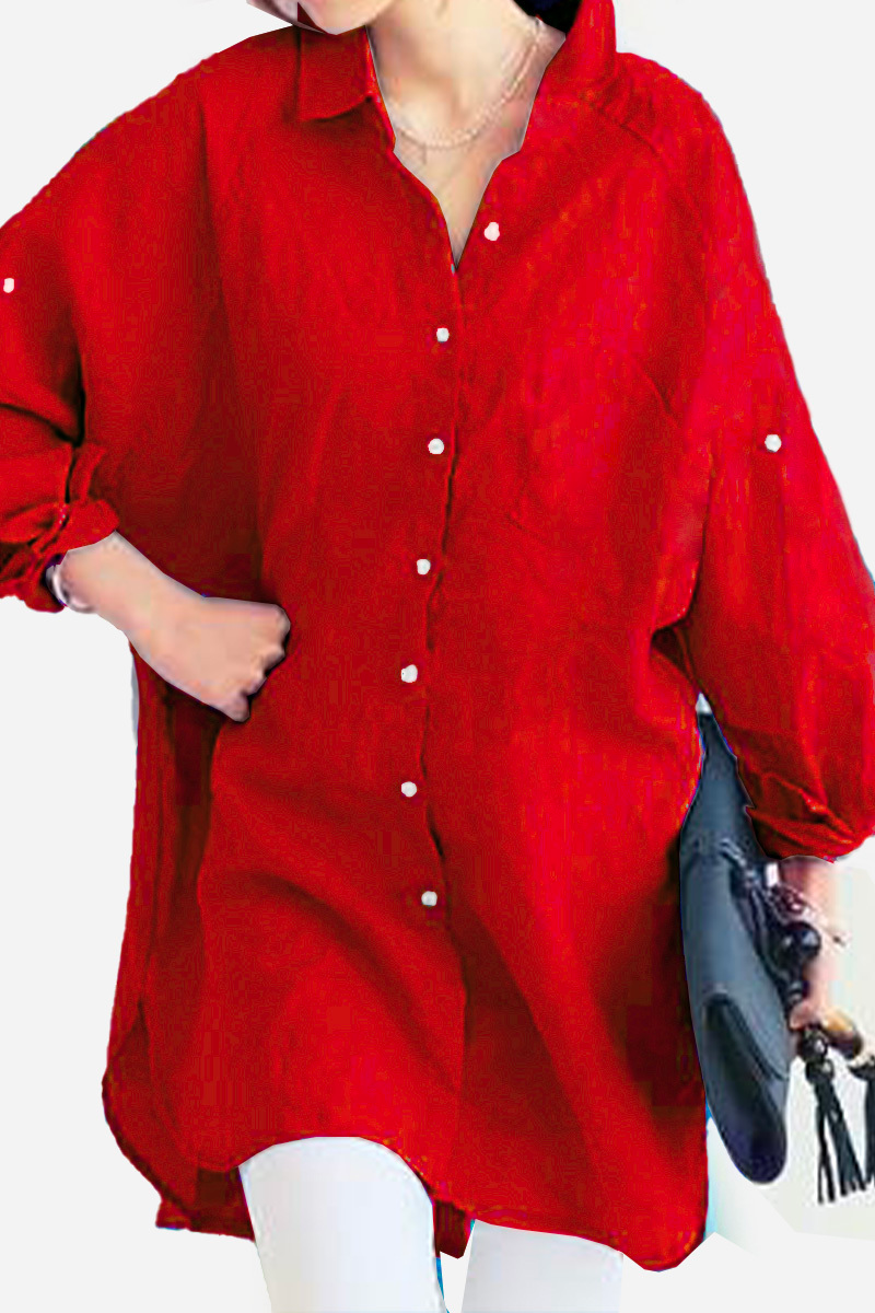Oversized Linnen Blouse voor Vrouw