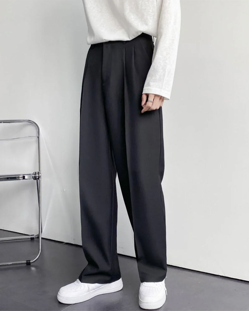 Hoge Taille Broek Wijd Model Anzug Stijl