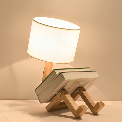 Leeslamp Hout Wit Scandinavisch Met Plank 44cm E27 Nachtkastje Bureau