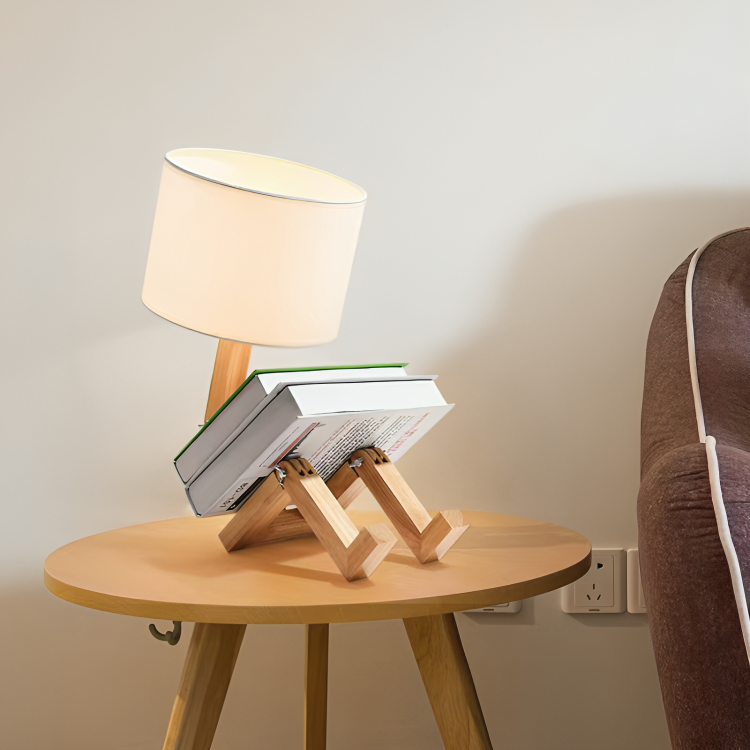 Leeslamp Hout Wit Scandinavisch Met Plank 44cm E27 Nachtkastje Bureau