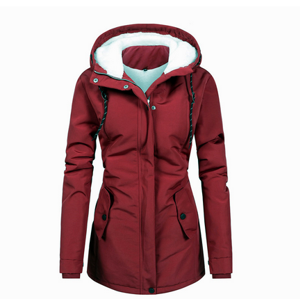 Dames Winterjas Waterdicht met Capuchon en Warme Voering