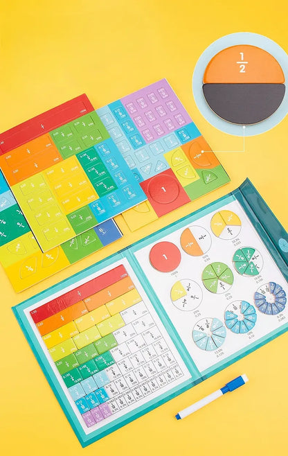 Educatieve Breuken Puzzel met Magnetische Stukken – Wiskundige Leermethode voor Kinderen