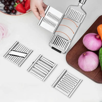 Roestvrijstalen Rasp – Multifunctionele Keukenrasp met Ergonomisch Handvat voor Groenten & Kaas
