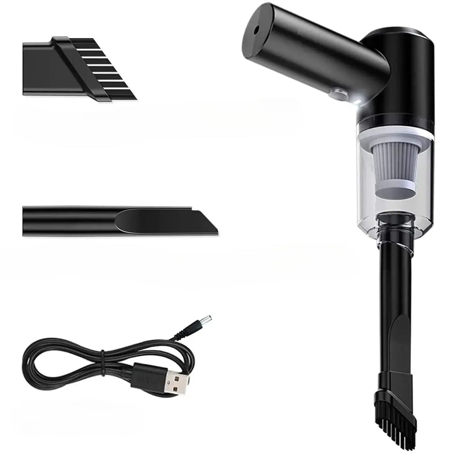 Draadloze Handstofzuiger Compact Mini Stofzuiger voor Bureau Auto en Thuis Oplaadbaar Klein Opbergbaar USB Tafelzuiger Autostofzuiger