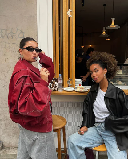 Dames Bomberjack Oversized Trendy Kleuren