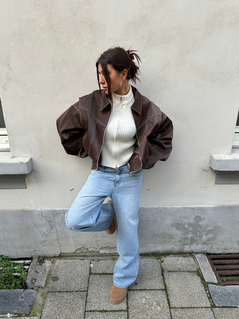 Dames Bomberjack Oversized Trendy Kleuren