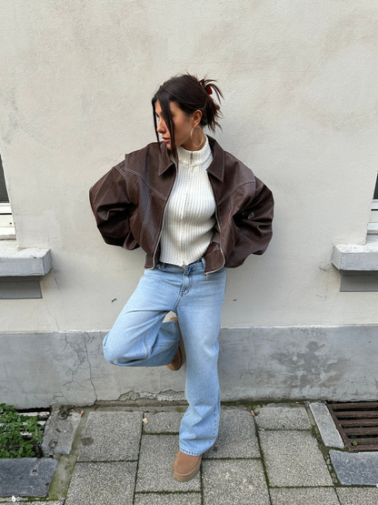 Dames Bomberjack Oversized Trendy Kleuren