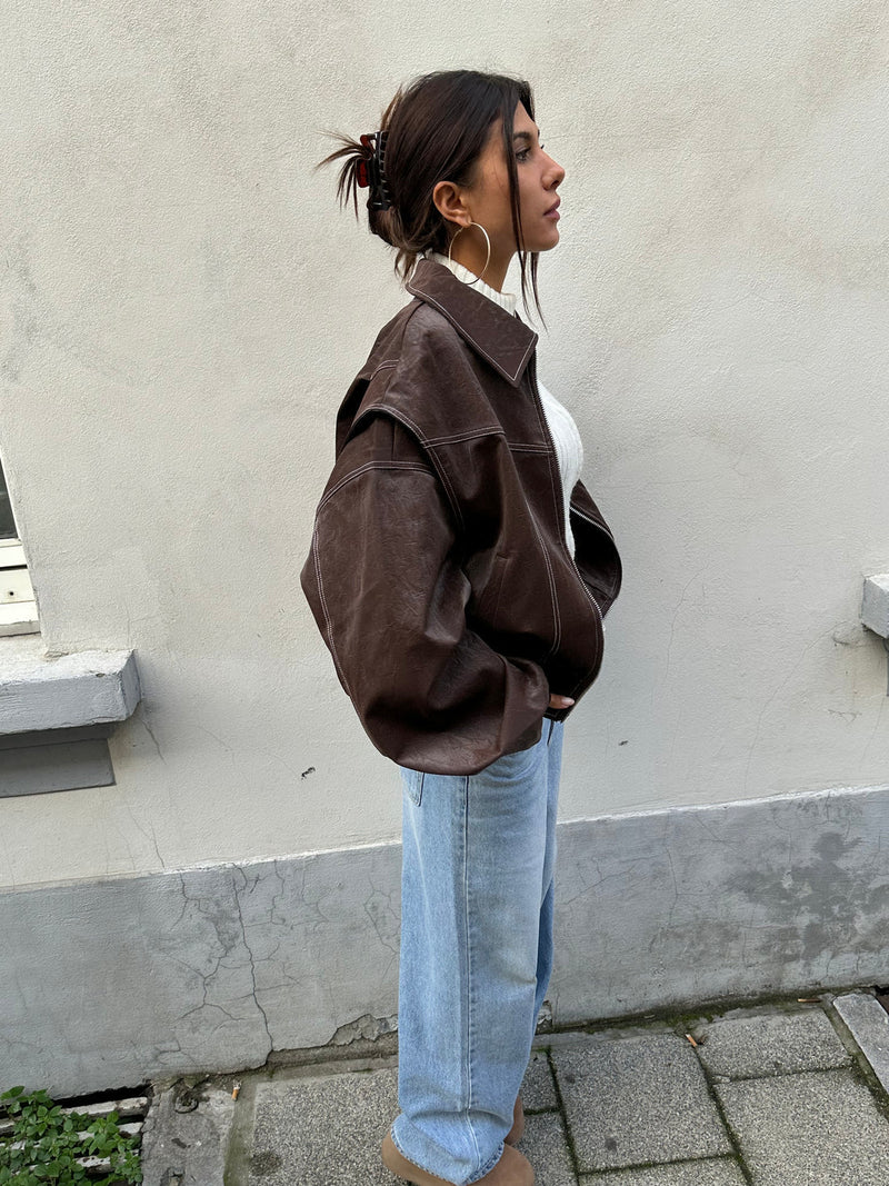 Dames Bomberjack Oversized Trendy Kleuren