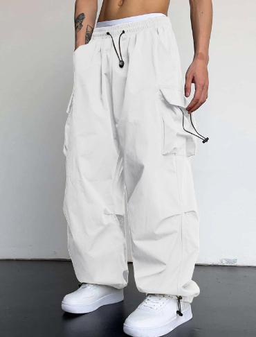 Heren Cargo Broek Wijd Losse Zomerbroek Met Veel Zakken