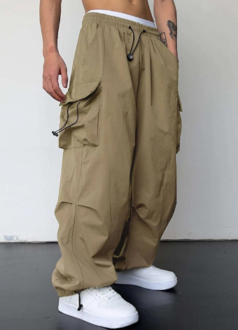 Heren Cargo Broek Wijd Losse Zomerbroek Met Veel Zakken - StudioMarella