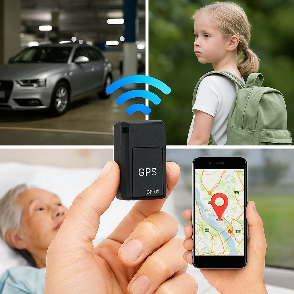Mini Draagbare Magnetische GPS Tracker voor Voertuigen en Personen | Compacte Real-Time Locatie Volgsysteem met Spraakopname en 12 Dagen Standby