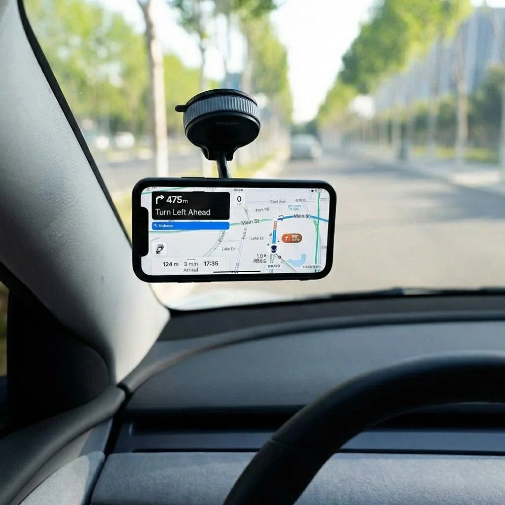 Magnetische Telefoonhouder met Vacuümzuigvoet voor Dashboard of Voorruit