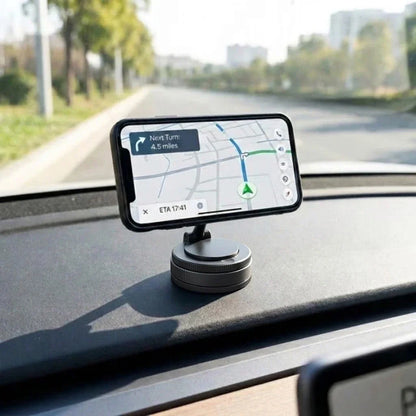 Magnetische Telefoonhouder met Vacuümzuigvoet voor Dashboard en Voorruit – Volledige 360° Draaiing