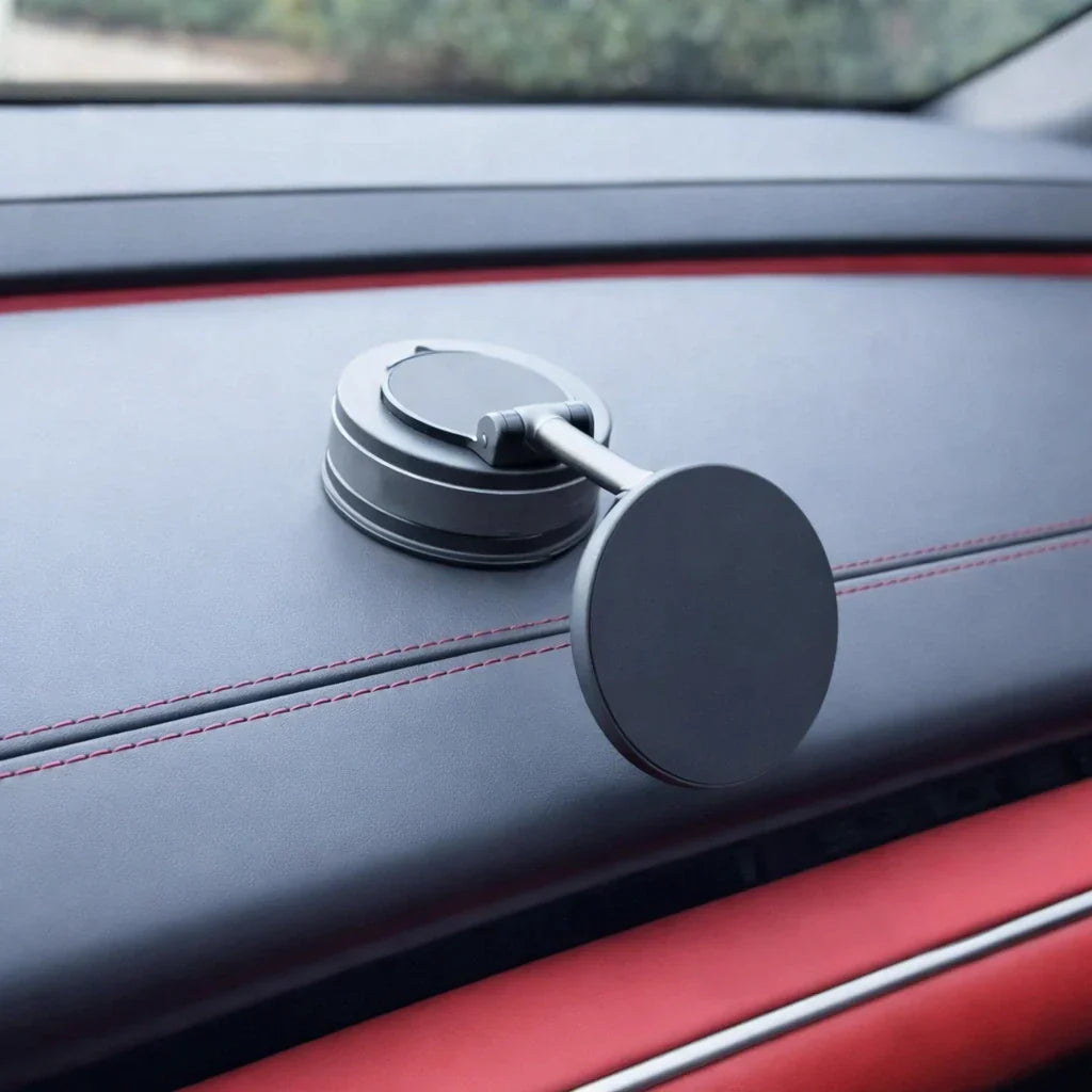 Magnetische Telefoonhouder met Vacuümzuigvoet voor Dashboard en Voorruit – Volledige 360° Draaiing