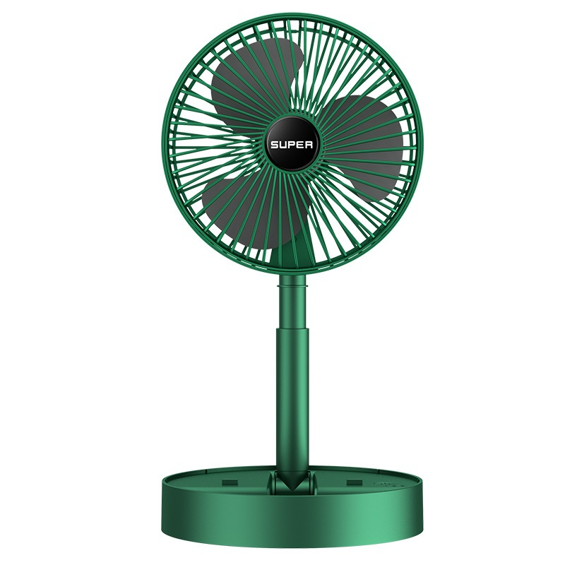 Draagbare Opvouwbare USB Ventilator 4 Snelheden Fluistermotor Oplaadbaar Compact Koel Design Bureau Reis