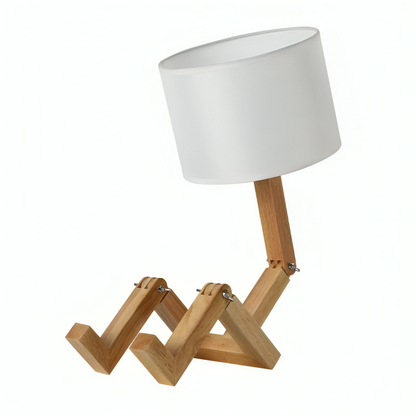 Leeslamp Hout Wit Scandinavisch Met Plank 44cm E27 Nachtkastje Bureau