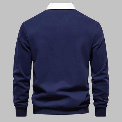 Herensweater Klassieke Polokraag Zacht en Comfortabel