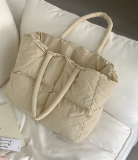 Dames Tote Tas Zwart Puffer Stijlvol en Ruim