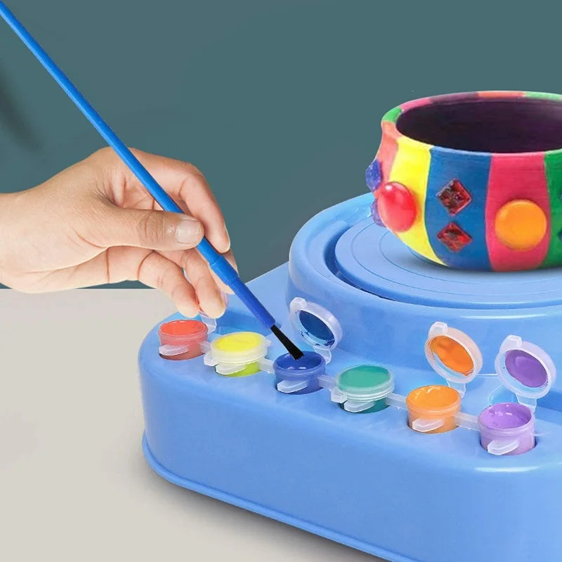 Creatief Boetseer Draaischijf Set voor Kinderen | Elektrisch Pottenbakkersgereedschap | Klei Activiteiten Kit | Educatief Speelgoed | Motoriek Ontwikkeling | Knutselset