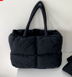 Dames Tote Tas Zwart Puffer Stijlvol en Ruim