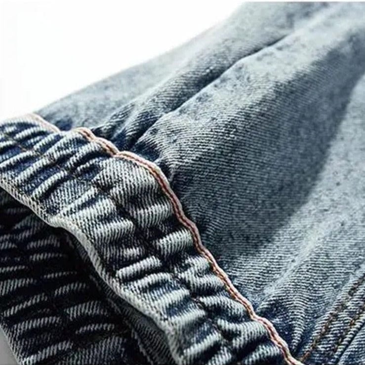 Blauwe Heren Jas van Vintage Denim