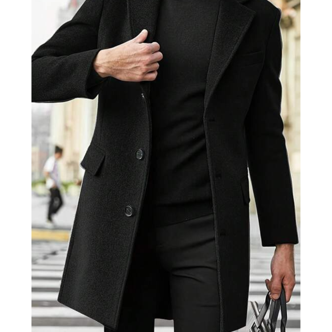 Donkergrijze Winterjas Elegant Conor - StudioMarella