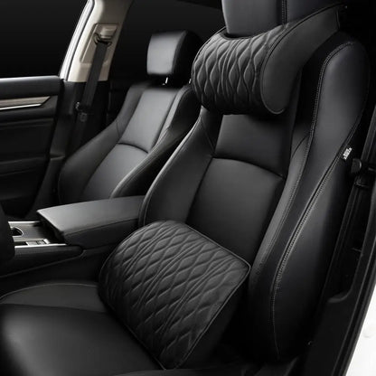 Ergonomische Autokussen Set voor Nek en Rug – Memory Foam Ondersteuning voor Lange Ritten en Dagelijks Gebruik