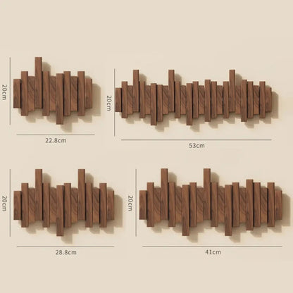 Houten Wandkapstok 60cm met 5 Haken Walnoot of Beuken - Minimalistisch Design voor Hal en Gang - Ruimtebesparend Natuurhout Jassenhaken voor Jassen Tassen Hoeden - Scandinavische Wandmontage Kapstok