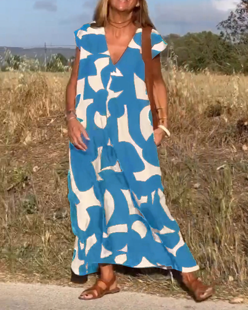 Vrouwelijke Zomerjurk Floral Bloemenprintjurk