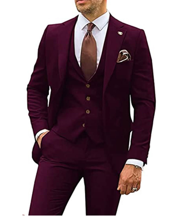 Heren Jas Broek Set Formal Zakelijk Donker Klassiek