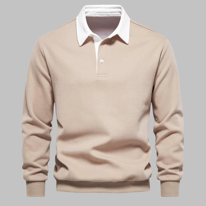 Herensweater Klassieke Polokraag Zacht en Comfortabel
