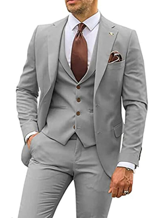 Heren Jas Broek Set Formal Zakelijk Donker Klassiek