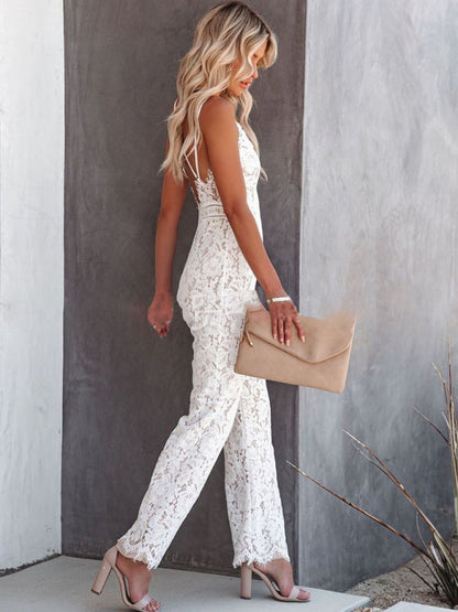 Dames Jumpsuit Elegant Lange Mouw Zwart Partykleding