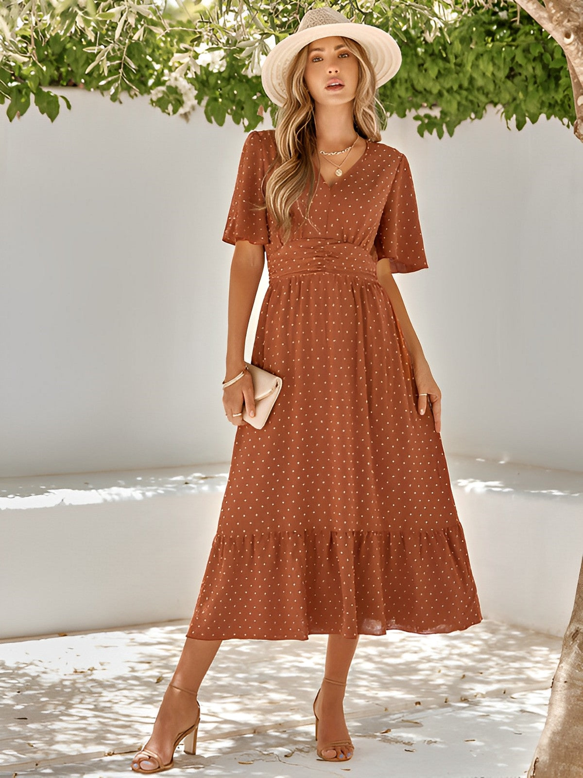 Maxi Jurk met Ceintuur Zomerjurk Lange Jurk