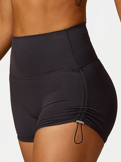Vrouwelijke Sport Shorts Hoge Taille Elastisch Verstelbaar