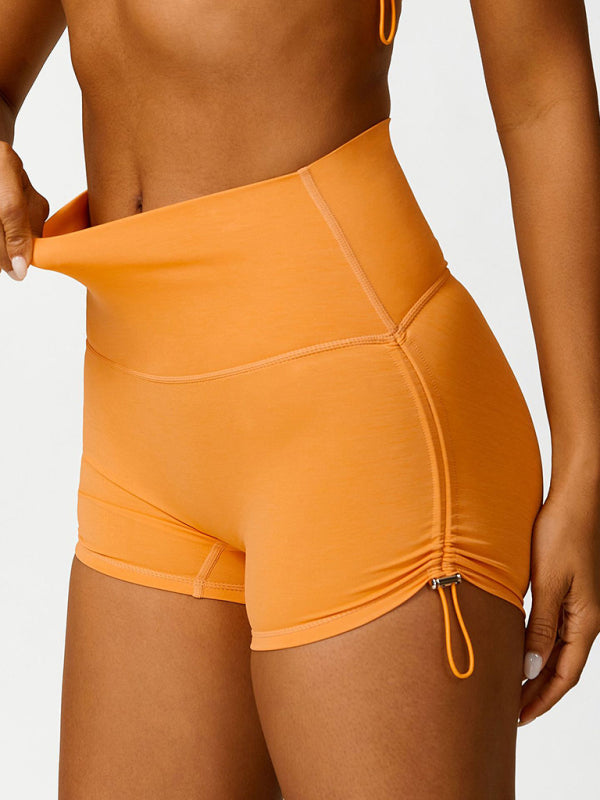 Vrouwelijke Sport Shorts Hoge Taille Elastisch Verstelbaar
