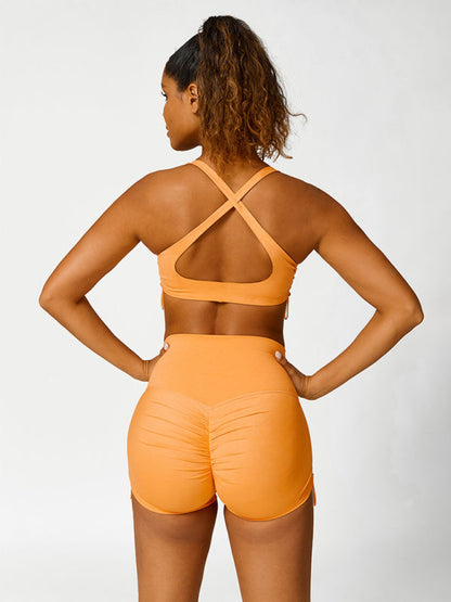 Vrouwelijke Sport Shorts Hoge Taille Elastisch Verstelbaar