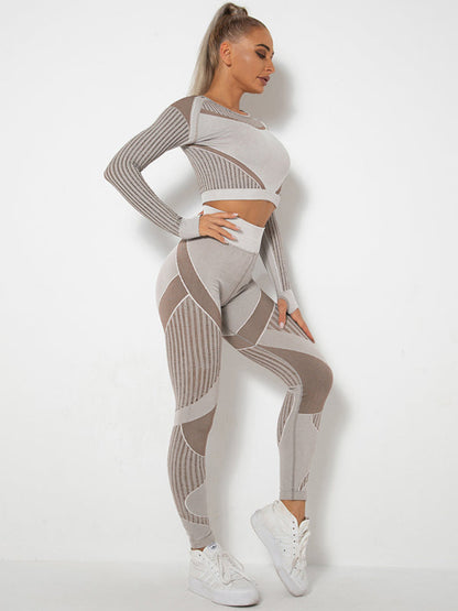 Vrouwelijk Joggingpak 2-delig Sportoutfit met Structuur
