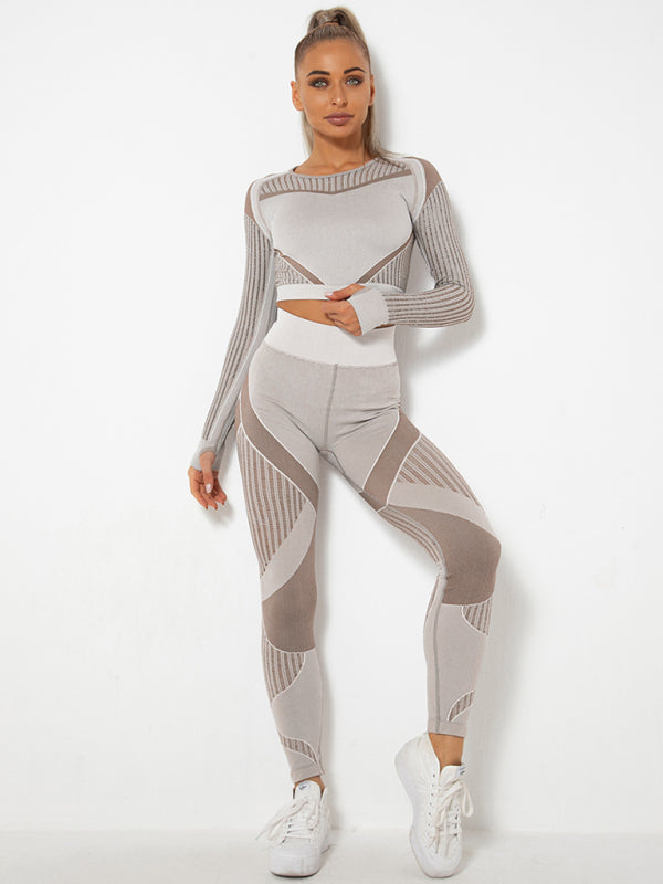 Vrouwelijk Joggingpak 2-delig Sportoutfit met Structuur