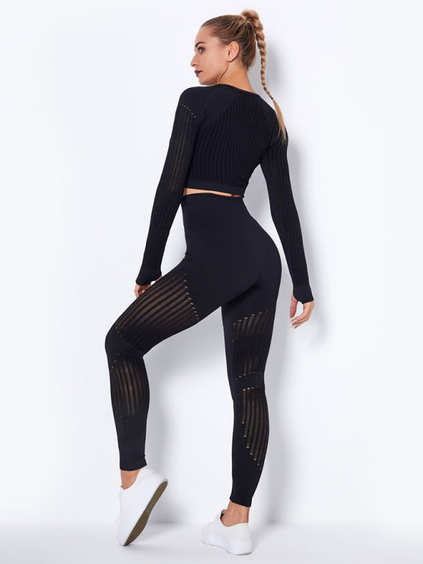 Vrouwelijk Joggingpak 2-delig Sportoutfit met Structuur
